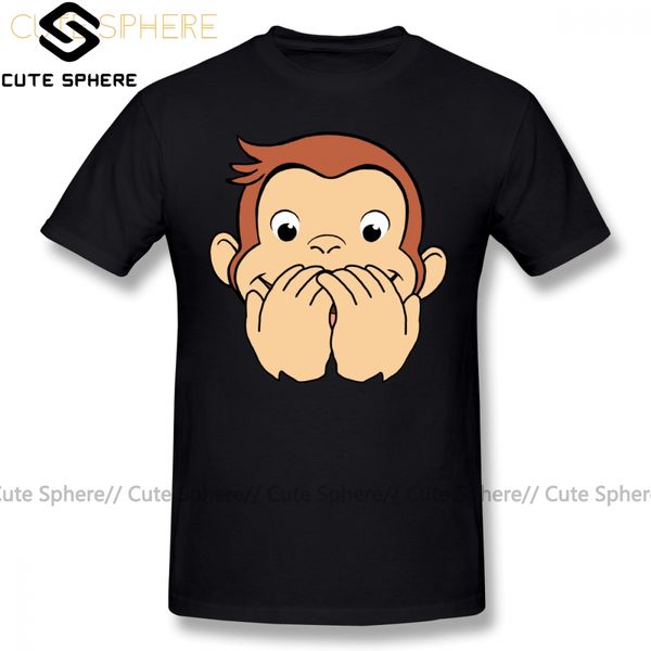 

спорт curious george футболка george нет mouth футболка бич мужской tee shirt негабаритные fun 100 хлопка с коротким рукавом печать tshirt