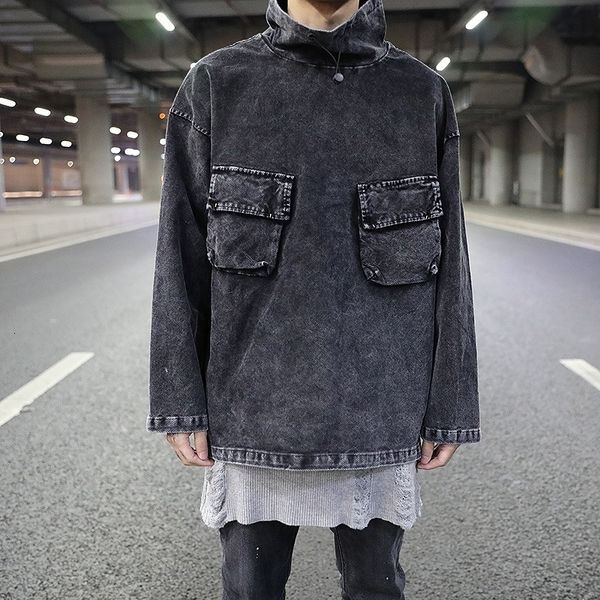 

oem custom label trendy new model men denim shirt