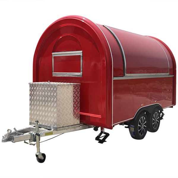 

mobile food truck concession food trailer red