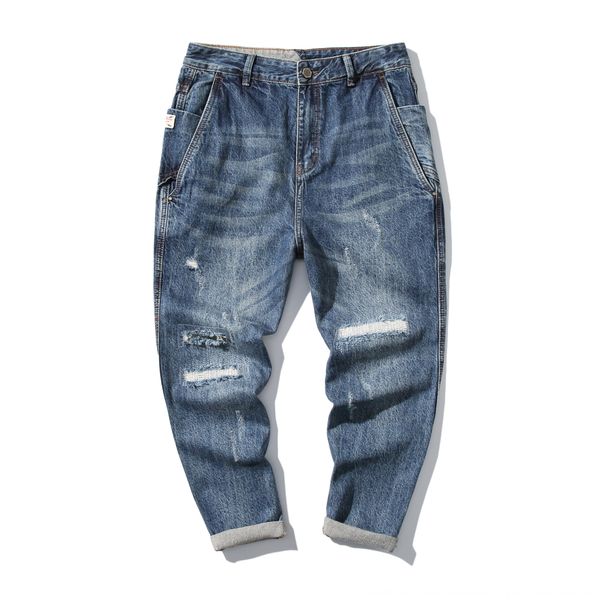 

2020 autumn new broken hole worsted casual and k17 luoye luoye 2020 autumn new broken hole worsted casual jeans and jeans k17 d5oj1, Blue