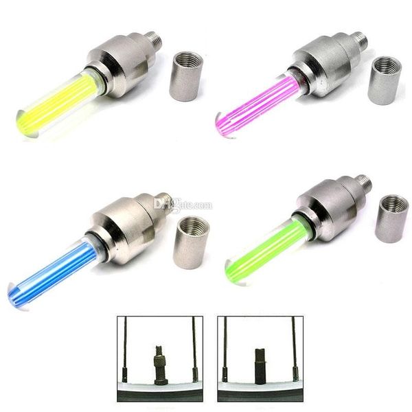 

100pcs firefly spoke led wheel valve stem cap tire motion neon light lamp for bike bicycle car motorcycle fy4324