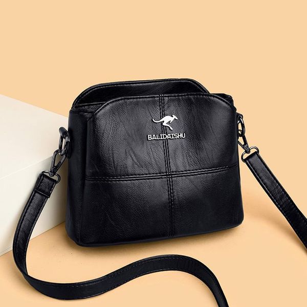 

vintage small women leather shoulder bucket bag for women 2020 new trend handbags female plaid messenger crossbody bags black