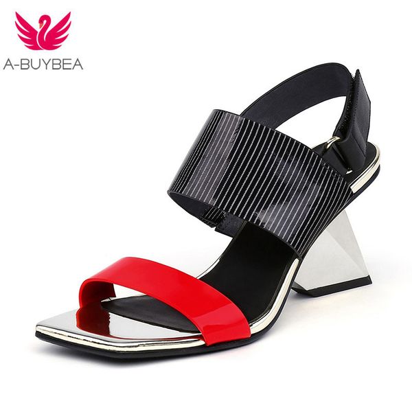 

summer genuine leather women sandals concise strap buckle super high heels party night club shoes woman 0928, Black