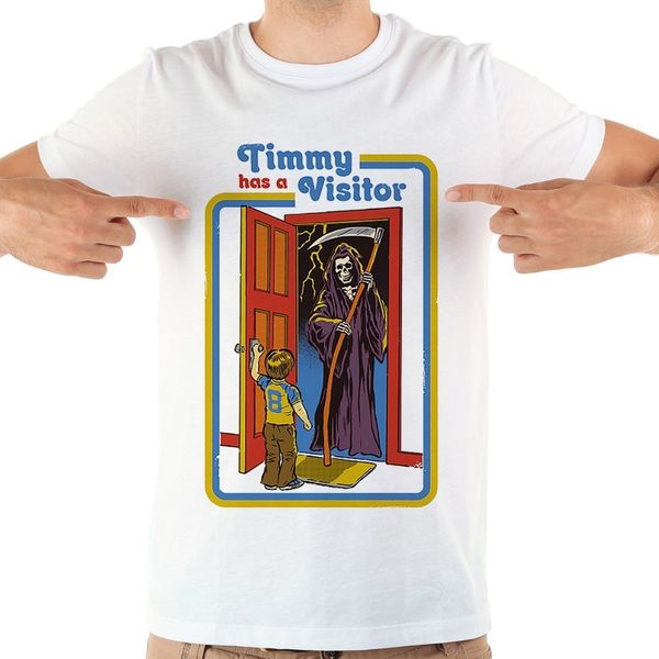 

textbook cover timmy has a visitor funny homme jollypeach brand new white casual short sleeve tshirt hooded sweatshirt hoodie men t shirt