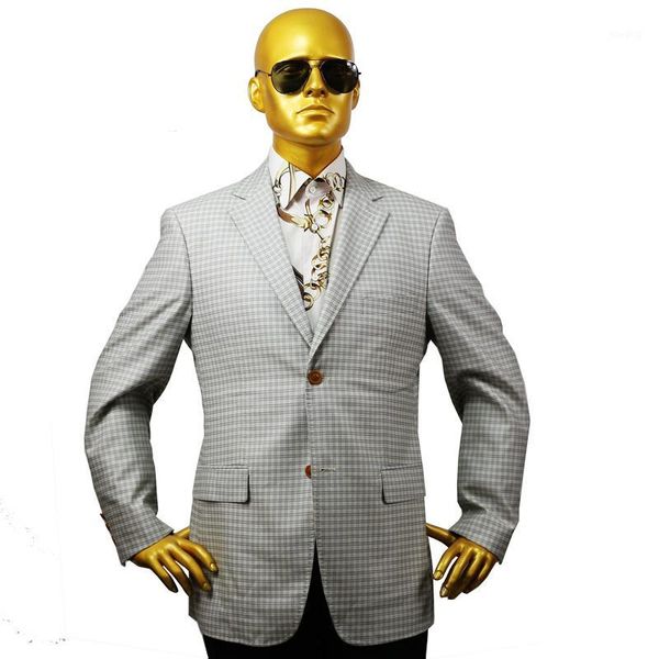 

custom tailor made men's bespoke suits business formal wedding ware bespoke 2 piece jacket coat pant white grey plaid wool slim1, White;black