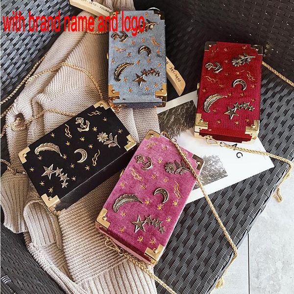 

small. embroidered bag. 2018. box stars. fashion and leisure ladies bag. women's bags. mini. hard. cross body.shoulder bags. qynf qttug