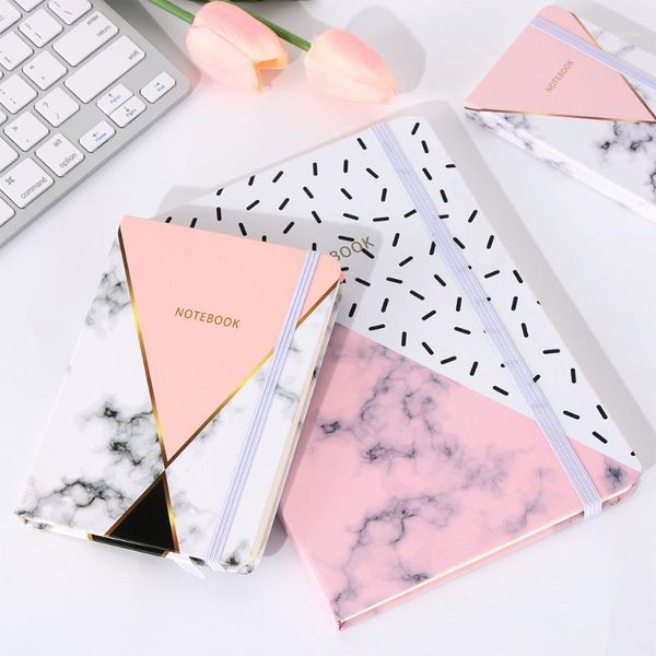 

marble a5/a6/a7 notebook student pocket notepad office supplies school stationery 96 sheets diary notebook1, Purple;pink
