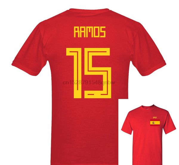 

russia world match cup spain ramos number 15 sporty jersey summer fans footballer goal loose 033349 sport sweatshirt hoodie t shirt