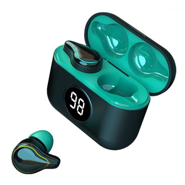 

abdz -he-1 wireless bluetooth headset 5.0 stereo sports waterproof bluetooth headset with digital display1