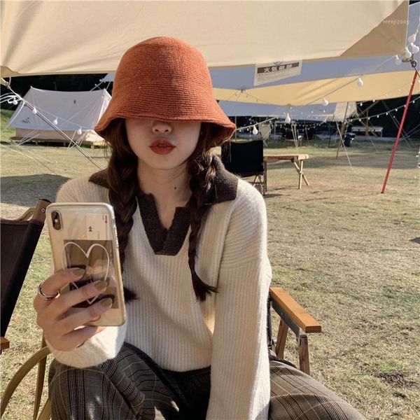 

new 2020 women's autumn winter knitwear v-neck pullover korean knitted solid elegant lady jumpers1, White;black