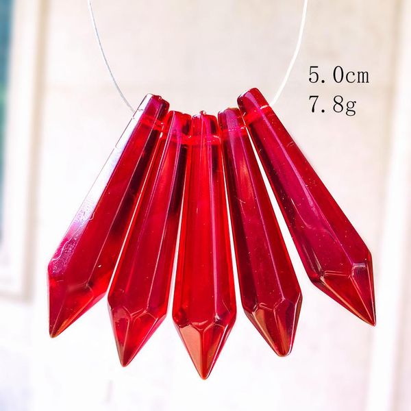 

5pcs crystal pointed beads chandelier crystals lamp prisms icicle glass bead suncatcher for windows decor diy hanging pendant h jllkkj