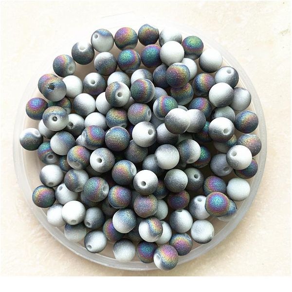 

new 6/8mm austrian frosted matt crystal glass beads loose spacer beads handmade for jewellery making diy bracelet qyllem