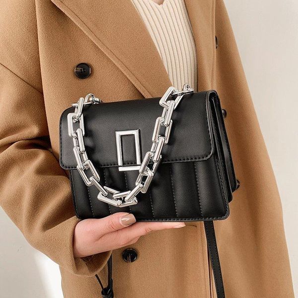 

women solid color chain hand bag fashion trendy female travel phone purses and messenger bag new small square pu leather x138h