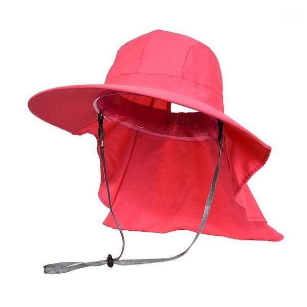 

cycling caps & masks outdoor flap cap wide brim sunshade foldable mesh sweatband neck cover bucket sportswear accessories hunting camping ha, Black