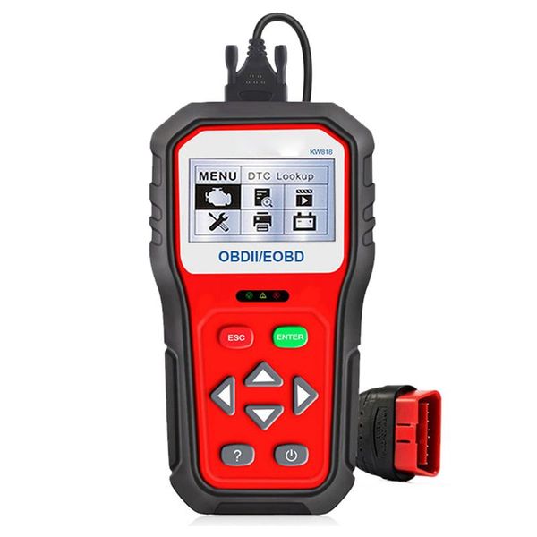 

new kw818 obdii/eobd scanner car battery charger tester analyzer 12v abs scanner