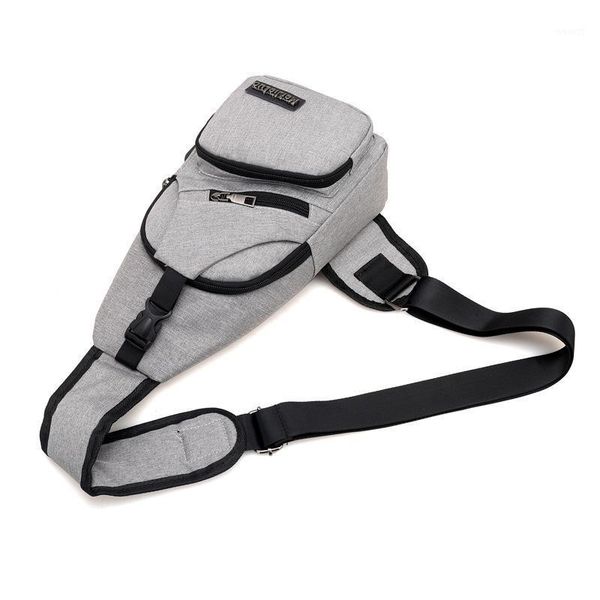 

waist bags chest pack men's usb charging sports canvas outdoor charging1