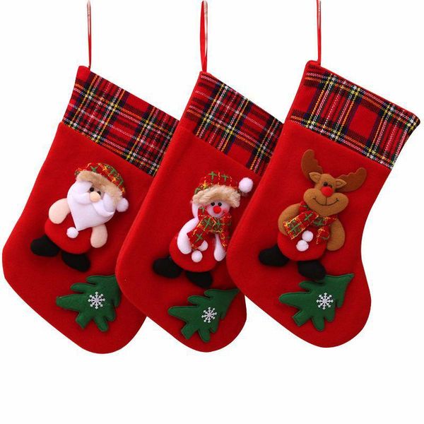 

christmas decorations/santa socks/plush christmas stocking pendant/christmas gift bag/christmastree ornaments