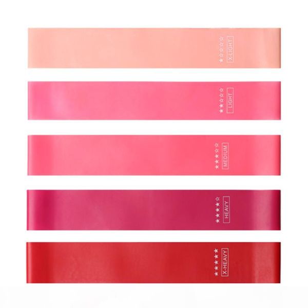 

quality5pcs yoga band gym exercise strength resistance bands pilates sport rubber fitness bands home workout equipment