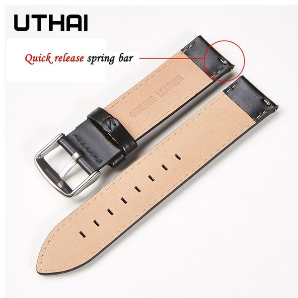 

uthai watchbands 22 мм смотреть полосу кожаный ремешок для часов быстрый релиз весенний бар 20 мм наблюдательный ремешок samsung galaxy 42 м, Black;brown