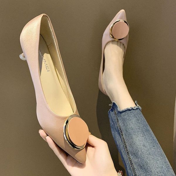 

dress shoes 2021 ladies pumps women luxury heels pointed party office thin fetish mujer high, Black