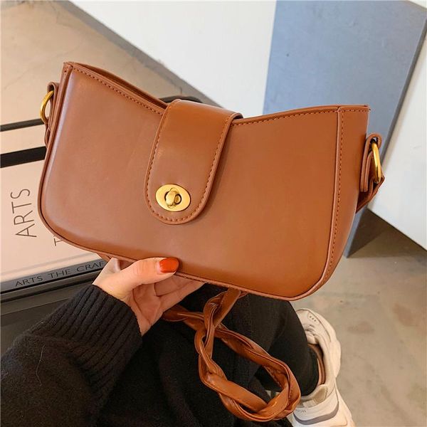 

shoulder bags elegant weave strap tote small square leather women handbags pure color crossbody bag luxury lock female purse sac