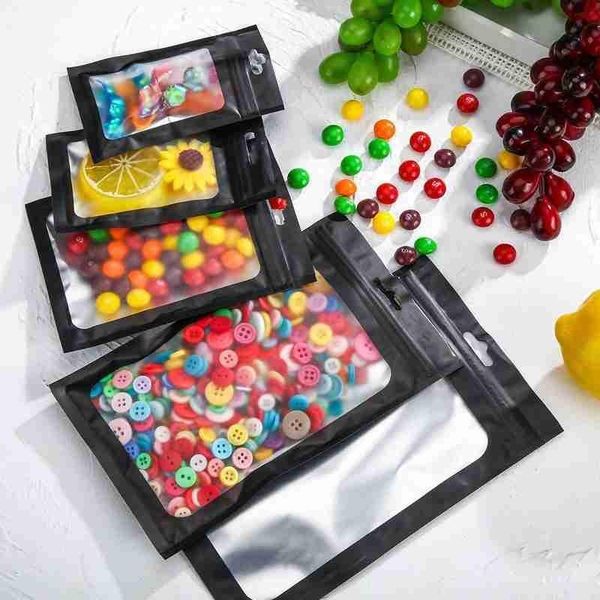 

100pcs colorful aluminum packaging bags valentine's day gift bag jewelry nail beauty socks usb data line bracelets gifts pouches