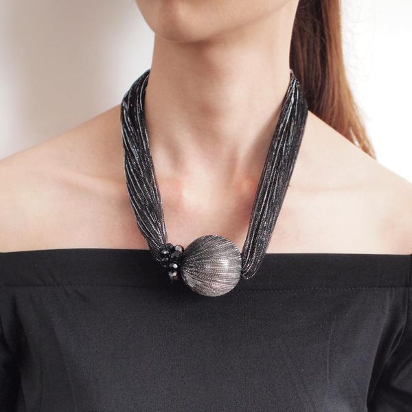 

шелковый wrap большой имитация pearl choker ожерелья для женщин мода хрустальные бусины ювелирные изделия ожерелье о себе ожерелье, Golden;silver