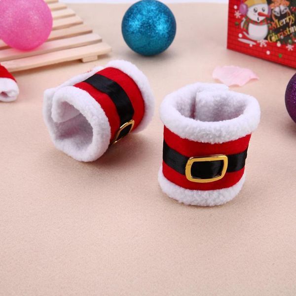 

curtain claus napkin cover santa buckle holders rings christmas home party tableware decoration ornaments