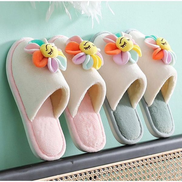 

women and men couple cute warm fur bedroom slippers 2020 new comfort autumn and winter indoor home shoes non-slip cotton slipper1, Black