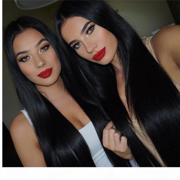 

full density glueless full lace wigs human hair straight brazilian full lace wigs for black women with natural hairline, Black;brown