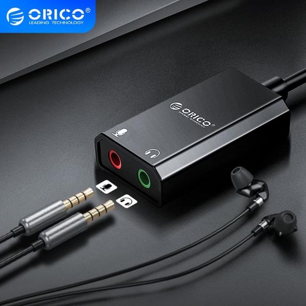 

sound cards orico portable usb external card to earphone/microphone interface 10cm cable length for windows/mac/linux