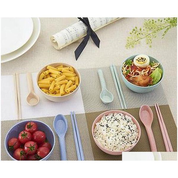 

2017 new bowls creative wheat straw products cartoon children rice bowl tableware fruit b jllqcq comb2010