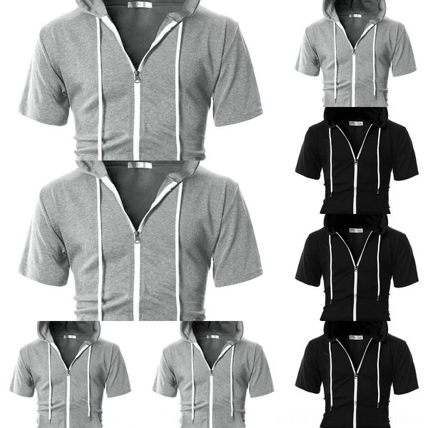 

vfjvz sweater short sleeve men's 2020 men's short sleeve 3d hoodie 3d sweaterhoodie coat coat 2020 sweater vz8tx, Black