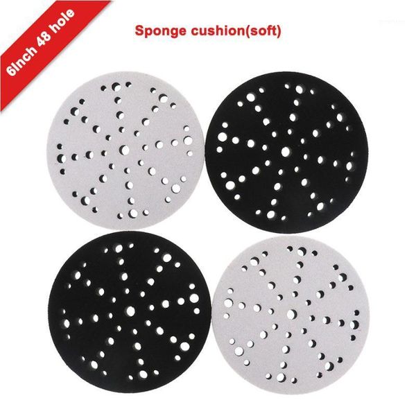 

6 inch 150mm 48 hole sponge cushion abrasive pad tool accessory for sander polishing & grinding1