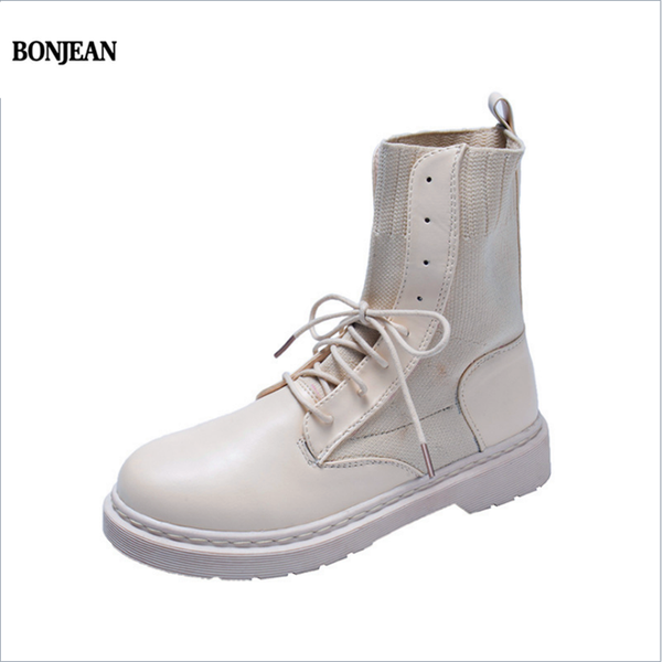 

2020 new casual women shoes winter leather short tube martin boots fashion trend comfortable soft wild warm women's boots, Black