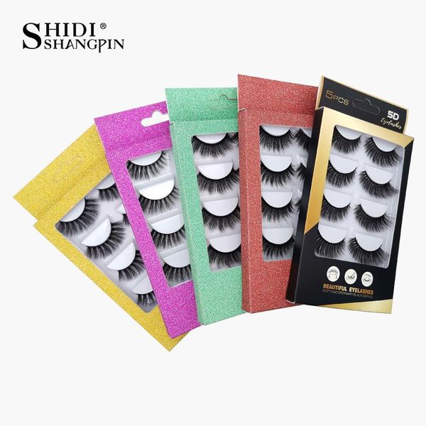 

shidishangpin 5 пар норка ресницы макияж полный strip lashes ручной пушистый объем lash для make up natural поддельный cils sqcicu g8