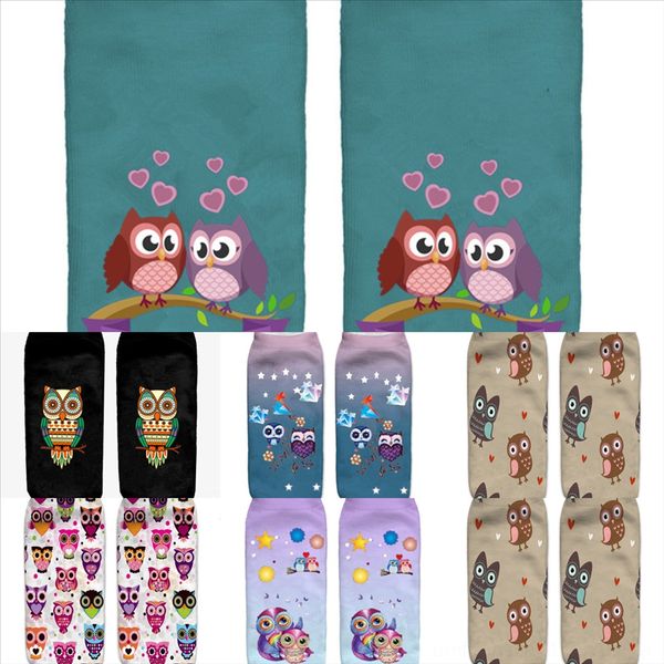 

r9gwc box men socks sports storage cotton sock owl for animal print tiger patter knitted famous style man funny sock winter, Black