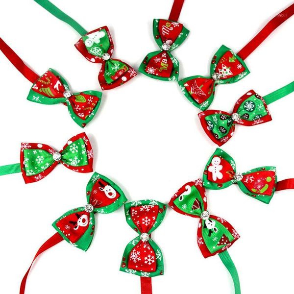 

1pcs adjustable christmas pet collar cat and dog bow tie neck strap cat and dog grooming accessories pet products christmas1