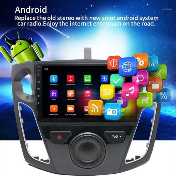 

car video 9 inch 2.5d screen quad core 1g running 16g memory radio gps touch navigator fm mirror link wifi bluetooth steering1
