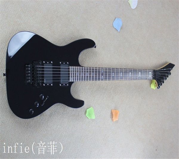 2022 Novo KH202 Skull Electric Guitar Maple Fretboard Ativo Emg Pickups Guitar
