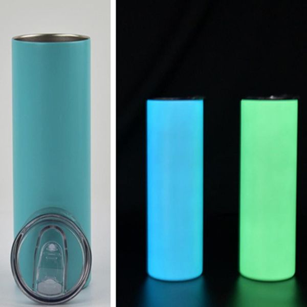 

20oz stainless steel vacuum flasks sublimation night light mug cups thermal heat transfer travel sport vacuum tumbler bottles h12511