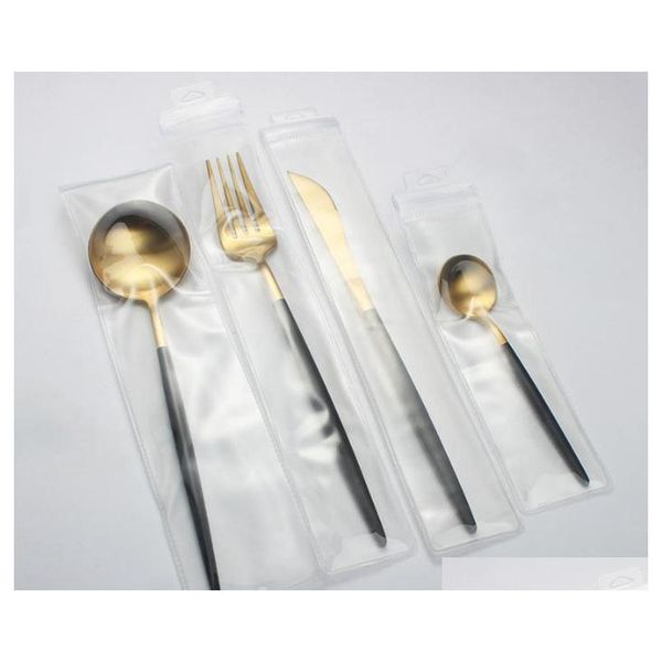 

304 stainless steel gold series tableware knife fork spoon set nordic western food black gold steak knife fo jllkxw bdefight