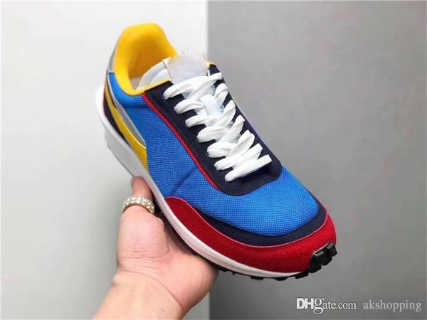 

2019 authentic ld ldv waffle sacai varsity blue green gusto multi daybreak blazer mid dunk man woman shoes bv0073-400 bv0073-300