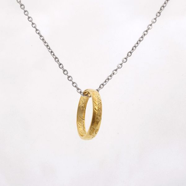 

china new tv surranding fashion jewelry film television lord of the rings magic power gold silver hip hop punk street pendant necklace