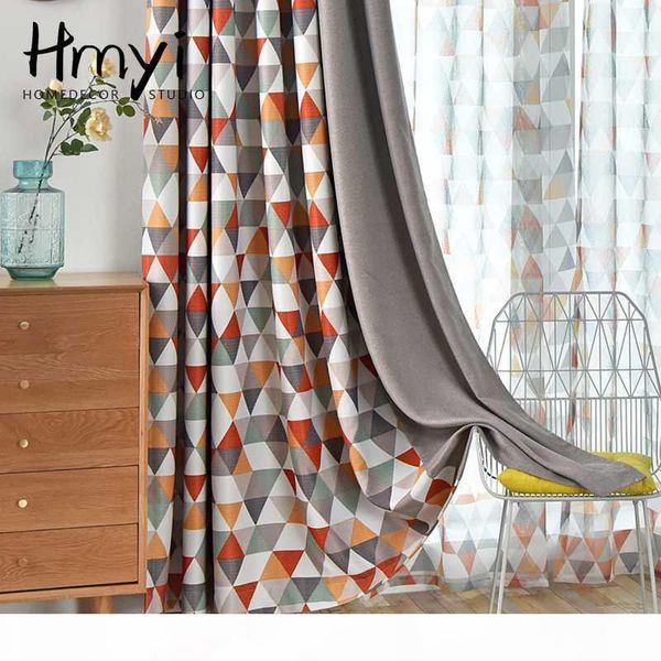 

modern pastoral leaf green stitching curtains for living room bedroom window kitchen curtains treatments shading 95% blinds