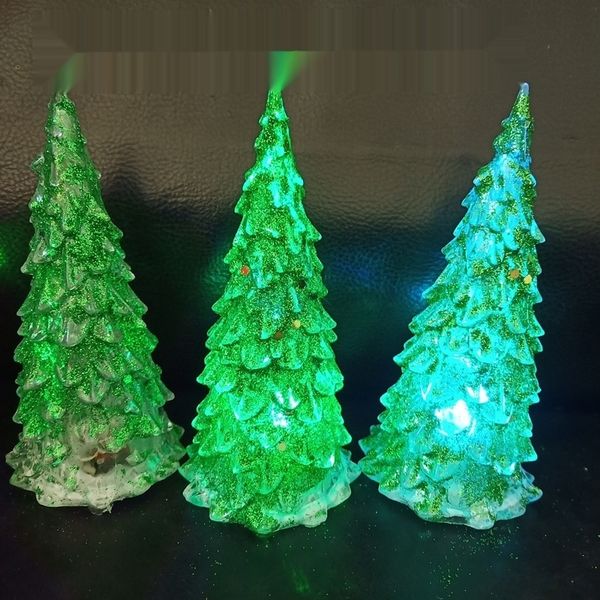 

otexr colorful acrylic christmas tree night color acrylic half light colorful color-changing snowflake green pink tree christmas scattered s