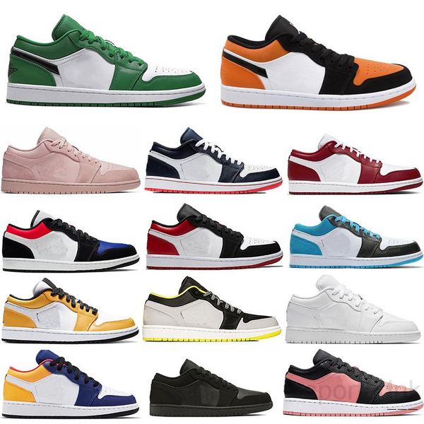 

new jumpman low 1s 1 mens basketballs shoes game royal shadow reverse sport casual shoes bred pine green noble red travis trainers lu9c, Black