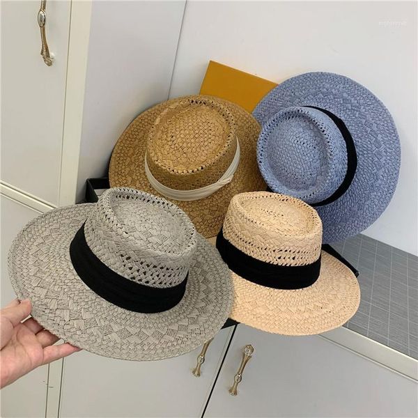 

202008-taiy138 handmade paper fancy knitting holiday fedoras cap men women panama jazz outdoor hat1, Blue;gray