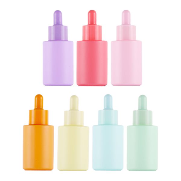 1oz 30 ml uçucu yağ parfüm şişeleri renkli cam sıvı reaktifi pipet şişeleri göz damlası aromaterapi şişesi