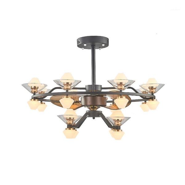 

electric fans fan lamp living room dining nordic modern minimalist stealth ceiling lamp1